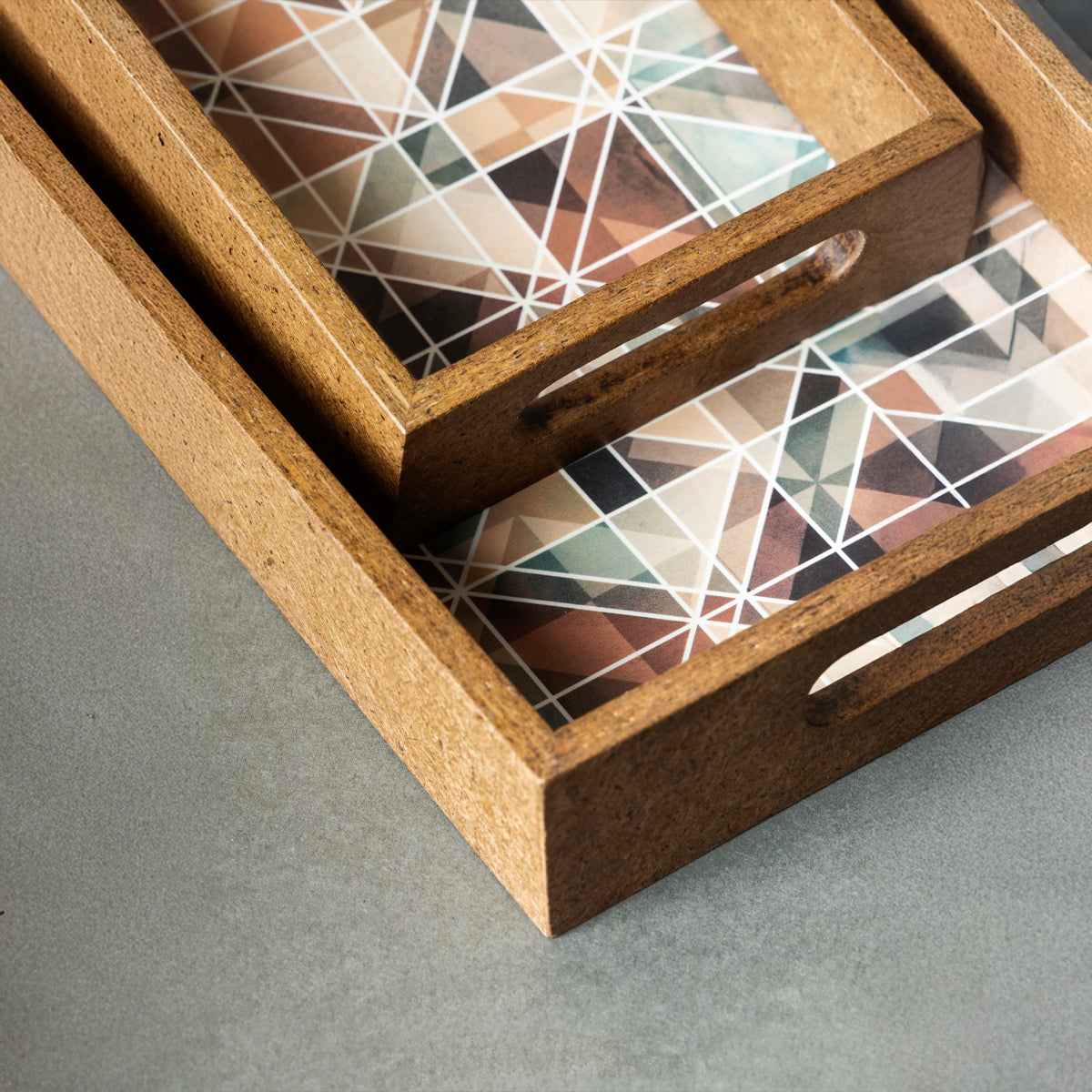 Set of Two Serving Trays in Sustainable Board