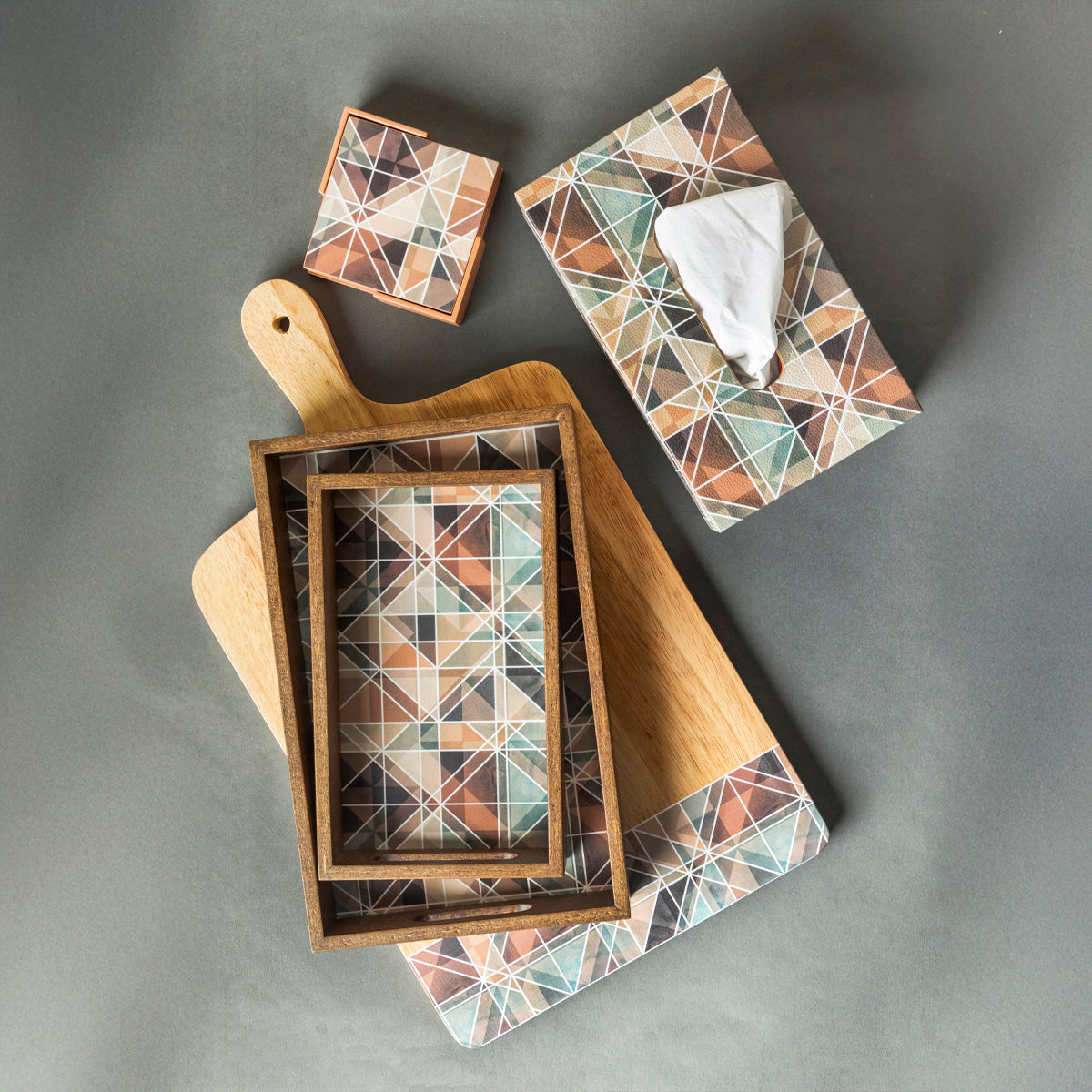 Tissue box & Set of 4 Coasters