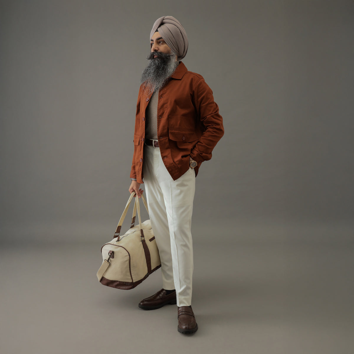 Iconic Cotton Twil Shacket Rust