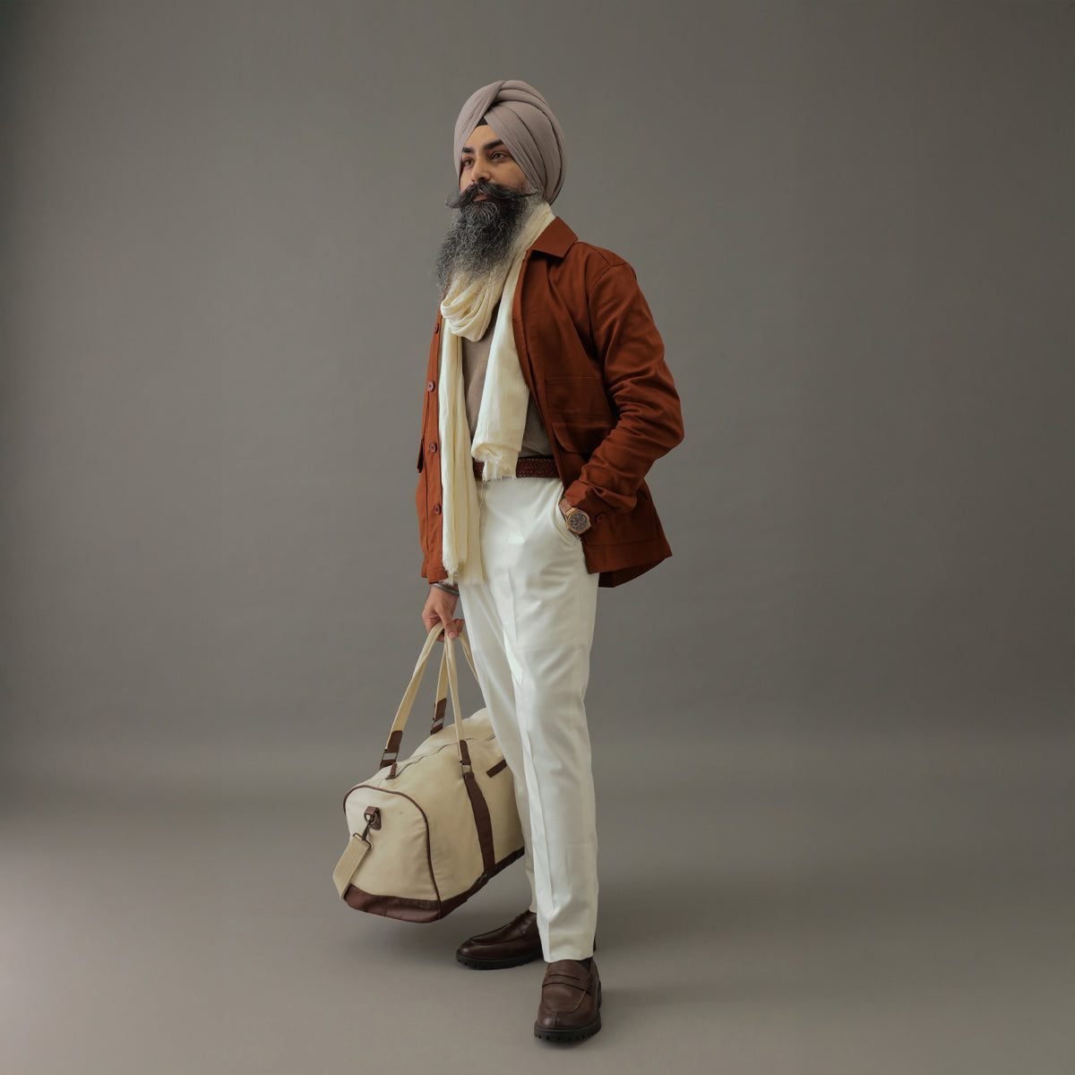 Iconic Cotton Twil Shacket Rust