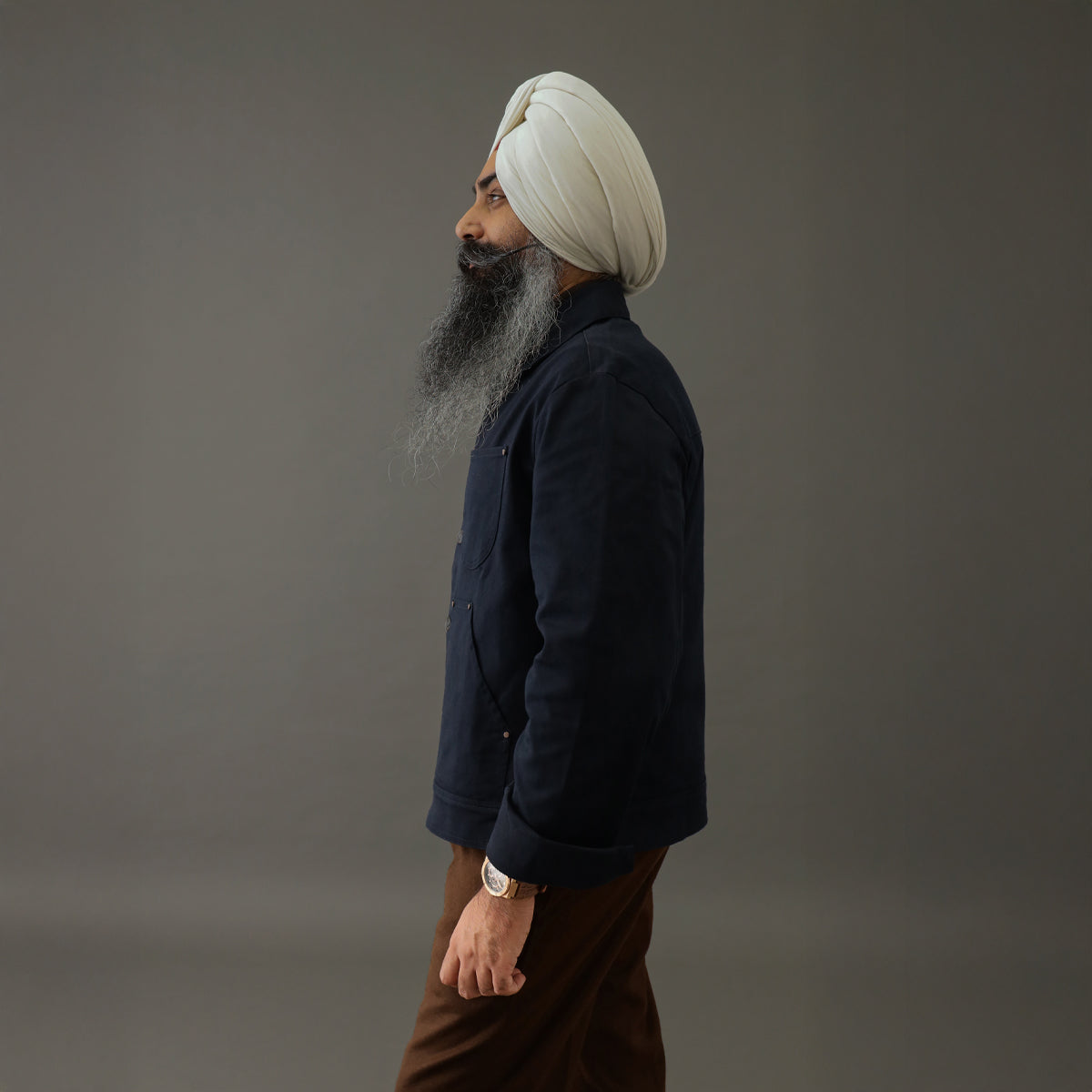 Crop Denim Shacket Blue