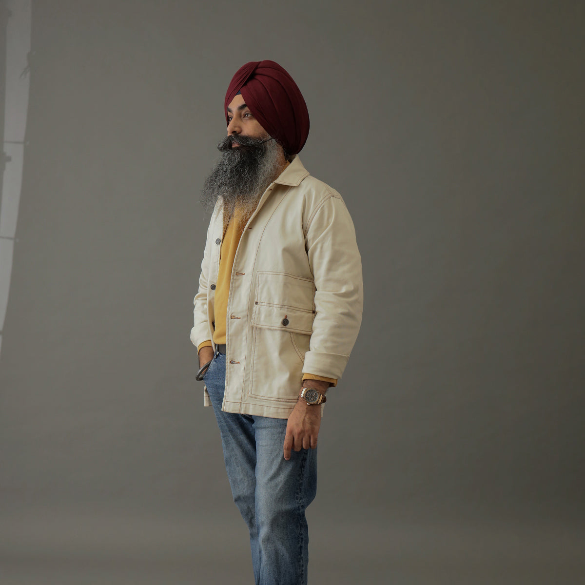 Iconic Cotton Twil Shacket Cream