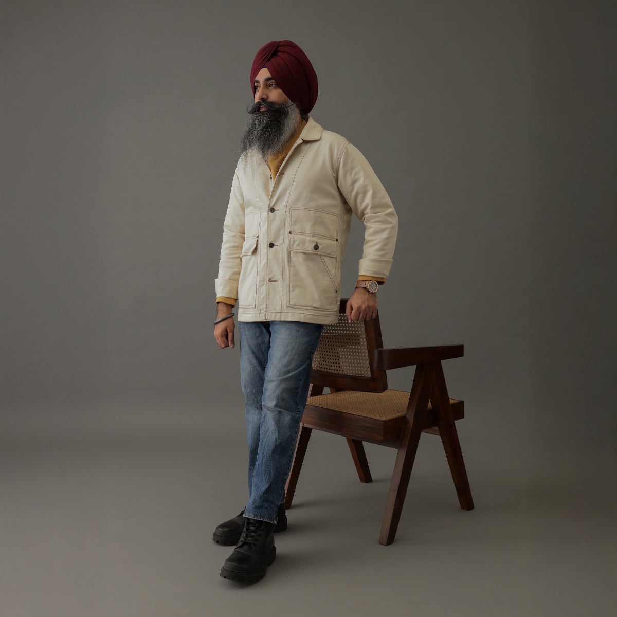 Iconic Cotton Twil Shacket Cream