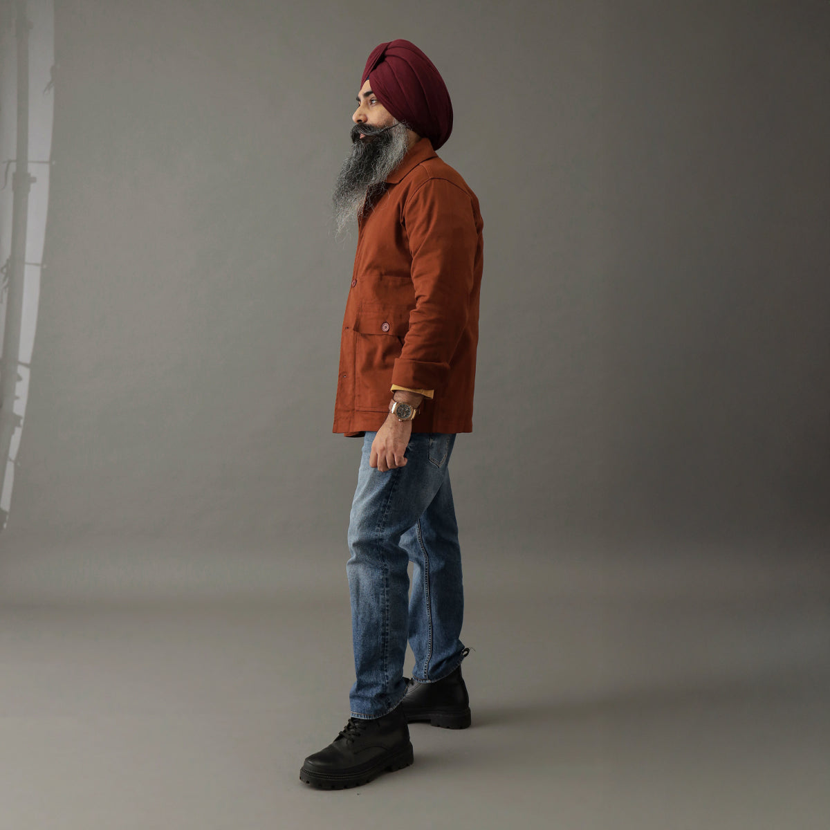 Iconic Cotton Twil Shacket Rust