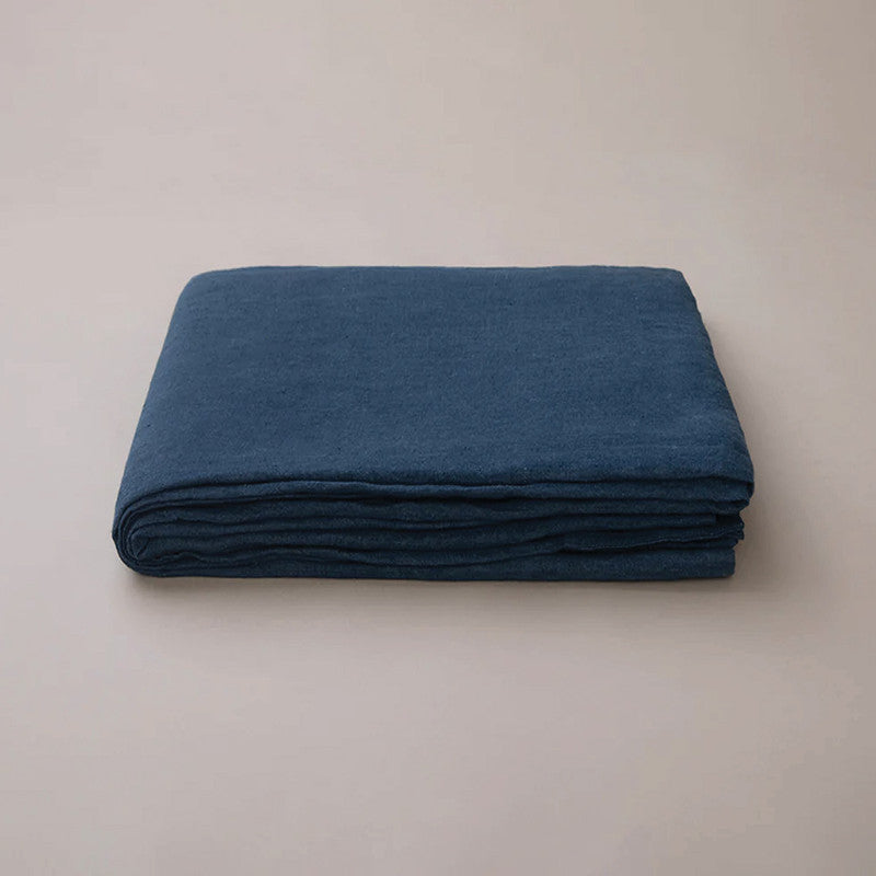 Linen Bedsheet | Flat Sheet | Indigo Blue