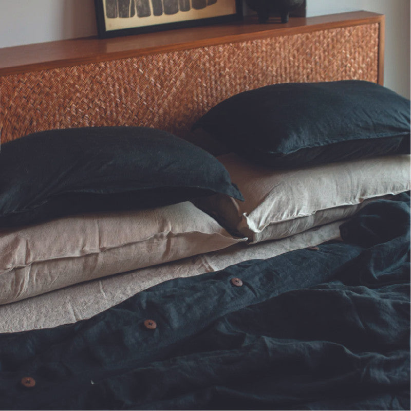 Linen Duvet Cover | Bedding Cover | Kohl Black