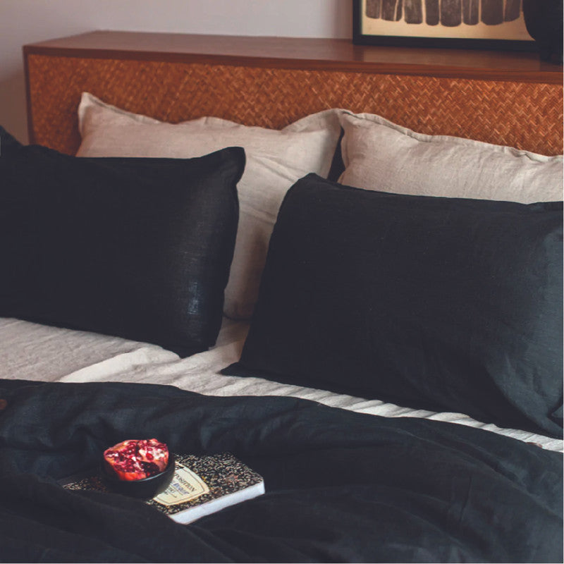 Linen Duvet Cover | Bedding Cover | Kohl Black