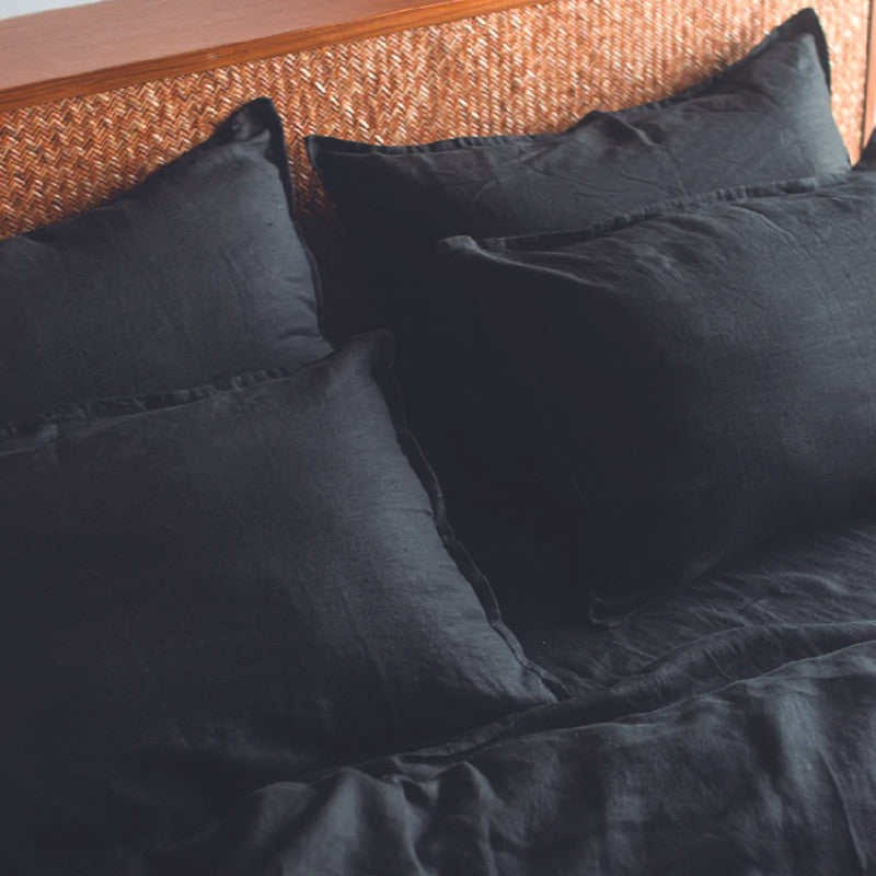 Linen Duvet Cover | Bedding Cover | Kohl Black