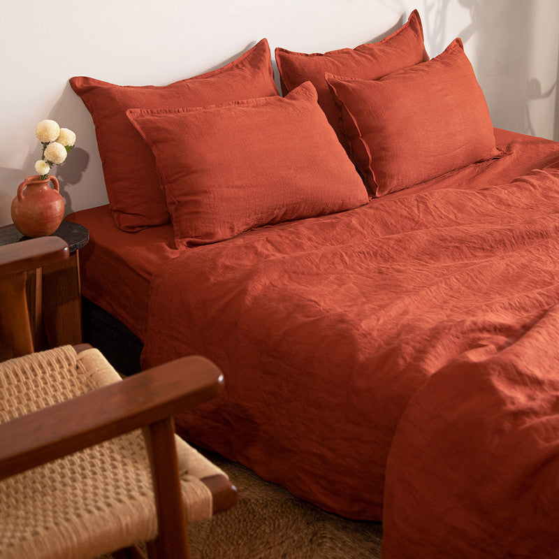 Linen Duvet Cover | Rust