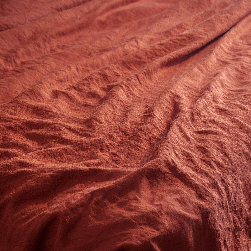 Linen Duvet Cover | Rust