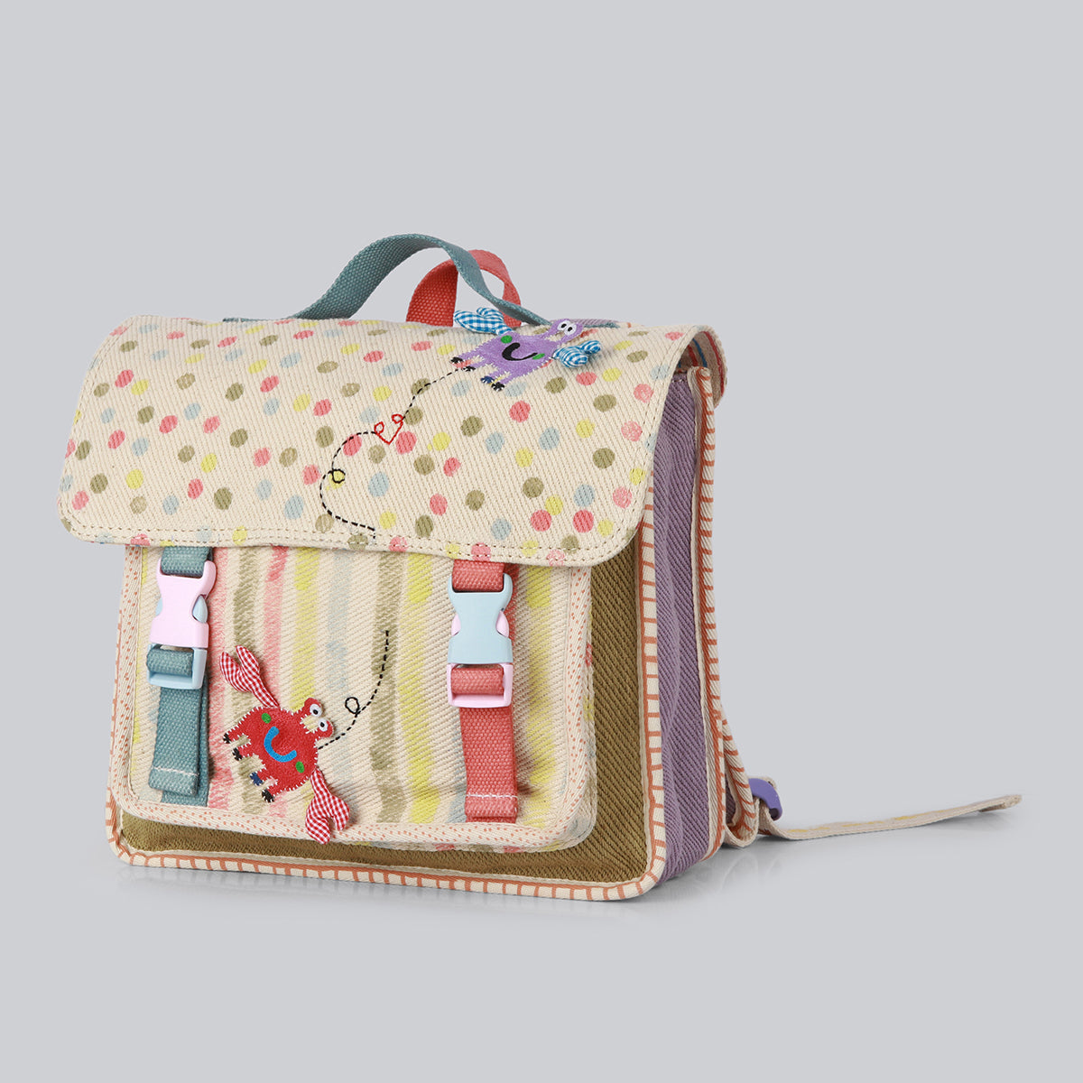 Panthera Polka Dots & Stripe Crab Bag