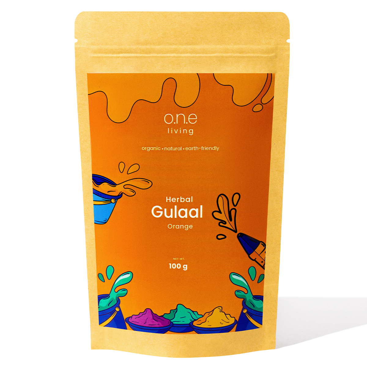 Orange Natural Gulaal Online | 100 g | Herbal Gulaal