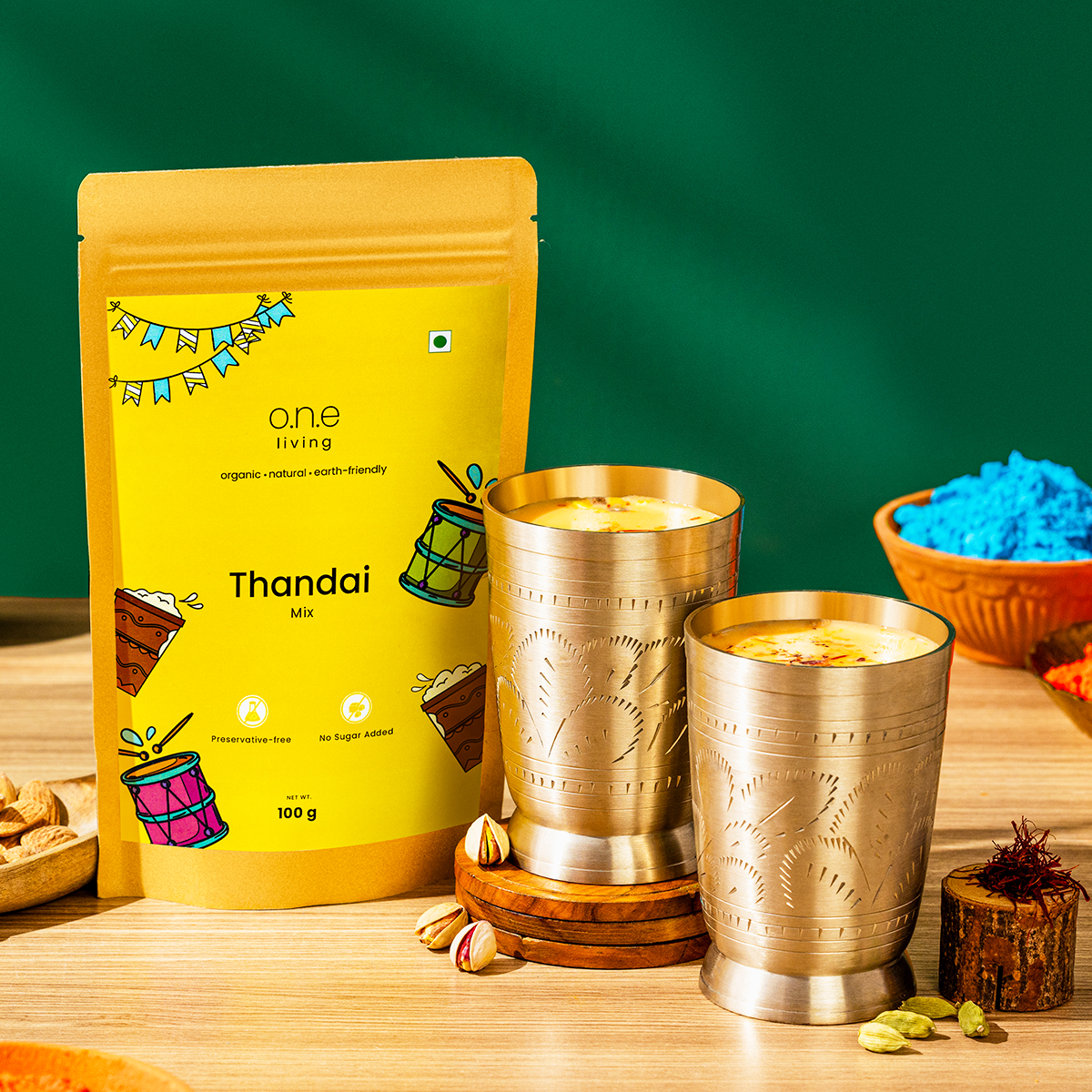 Natural Thandai Powder | 100 g | No Added Sugar | Protein-Rich