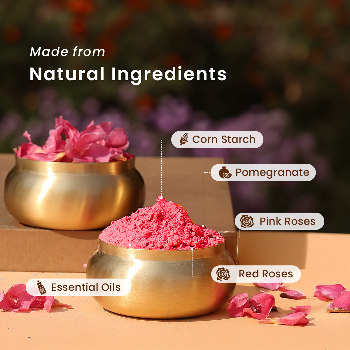 Pink Natural Gulaal Online | 100 g | Herbal Gulaal