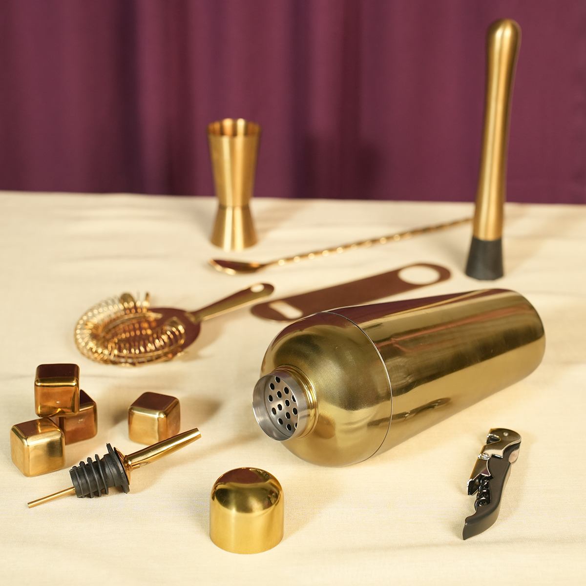 Bar Tools Set with Shaker Gift Box | Valentines Gifts for Him