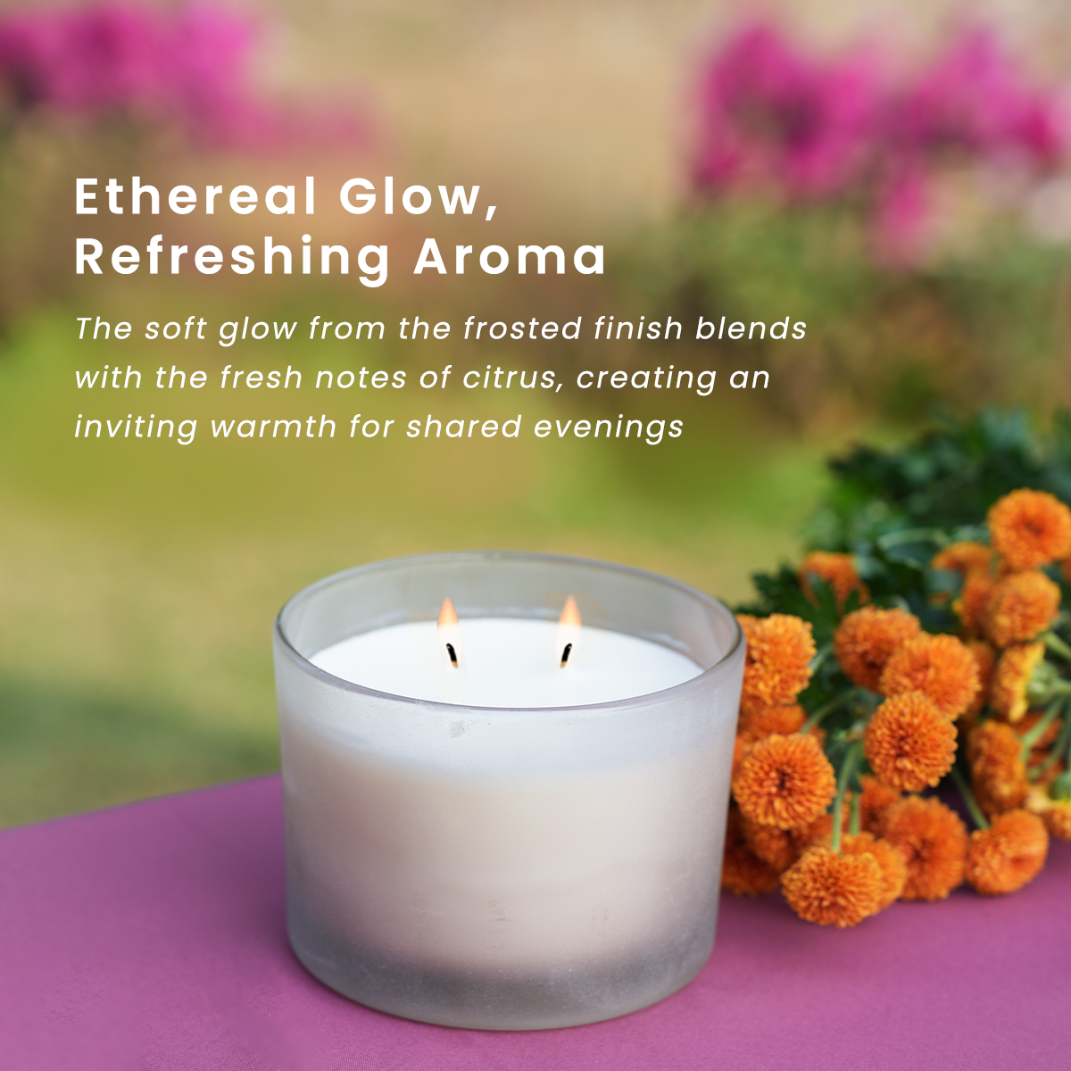 Brass Champagne Flute Glasses & Candle Set | Valentines Gifts for Her