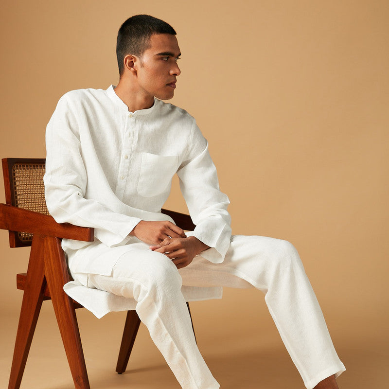 Linen Kurta Pajama Set