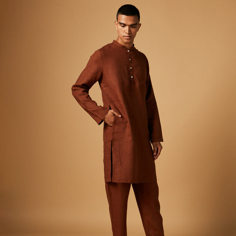 Linen Kurta Pajama Set