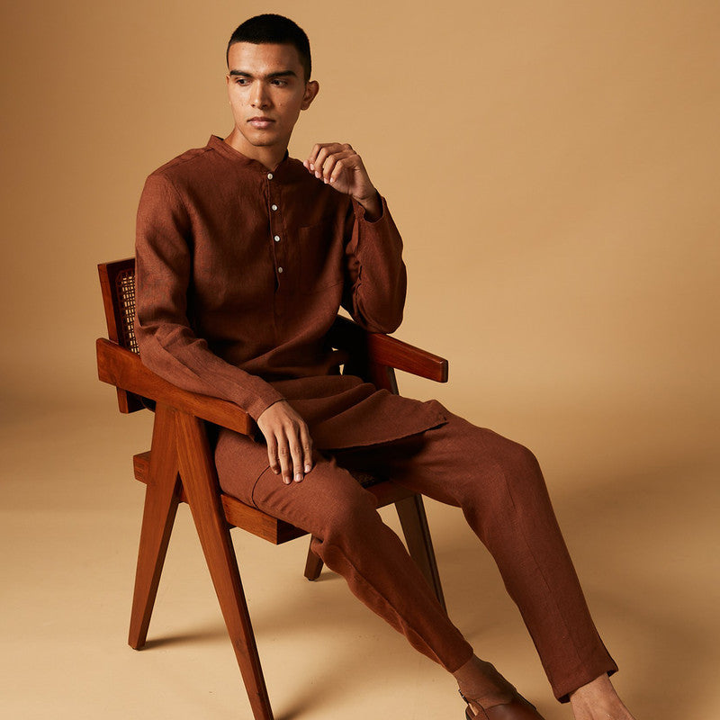 Linen Kurta Pajama Set