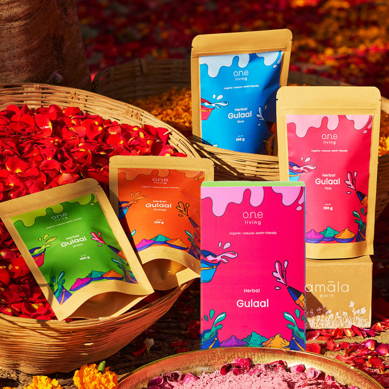 Herbal Holi Colours Box | Pack of 4 | Skin-friendly