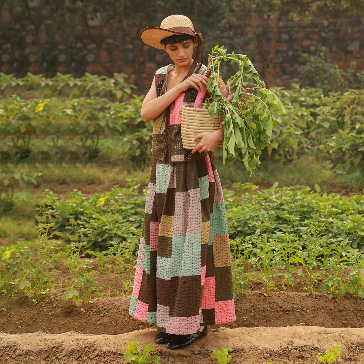 IRENE KANTHA PATCHWORK SKIRT