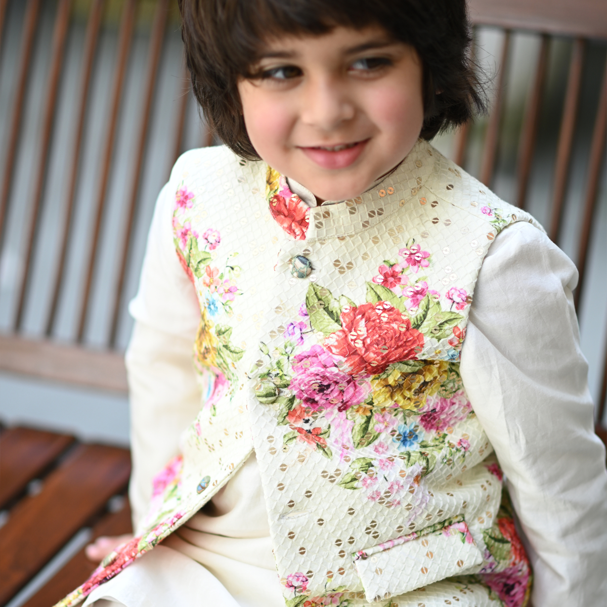 Abeer Bandhi Set White