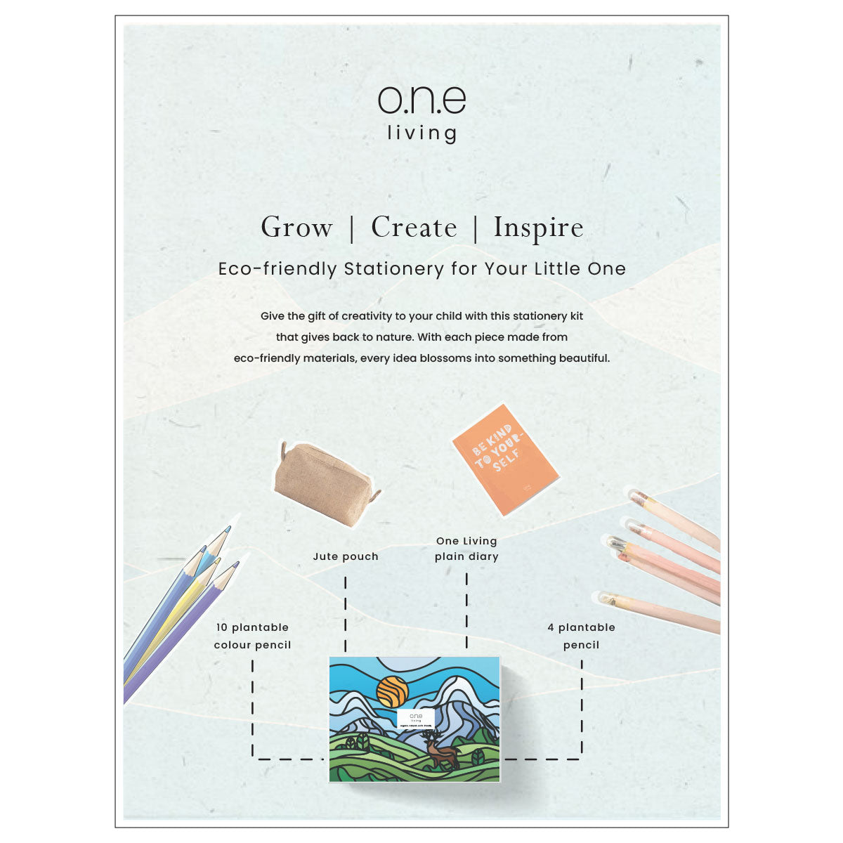 Childrens Create & Sow Kit | Plantable Stationery Set