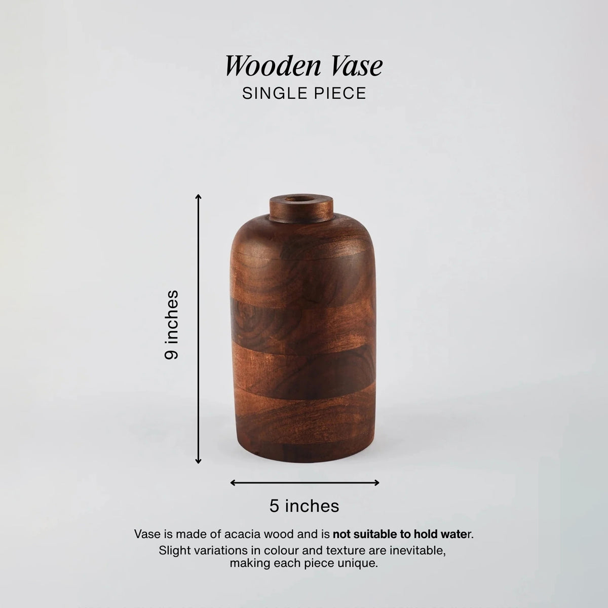 Wooden Vase (Dark Acacia)