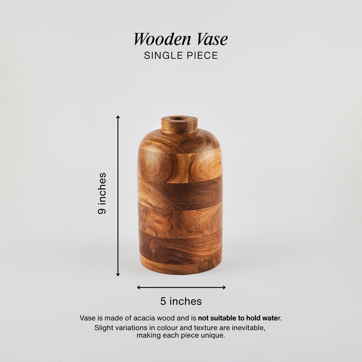 Wooden Vase (Natural)