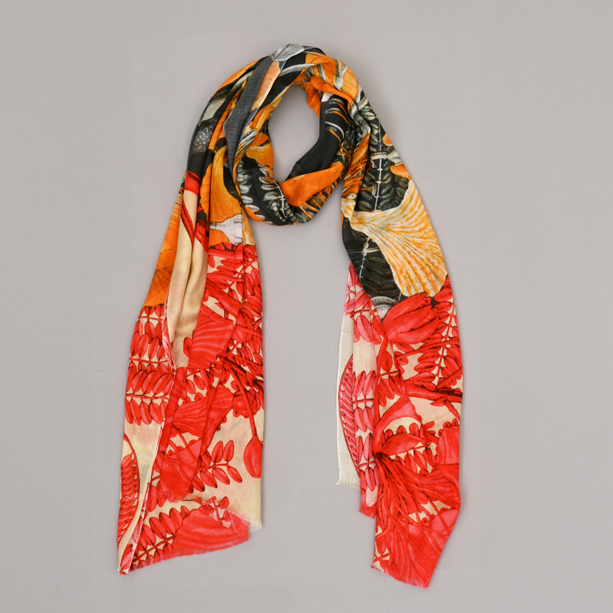 Flame & Shadow Bamboo Modal Stole