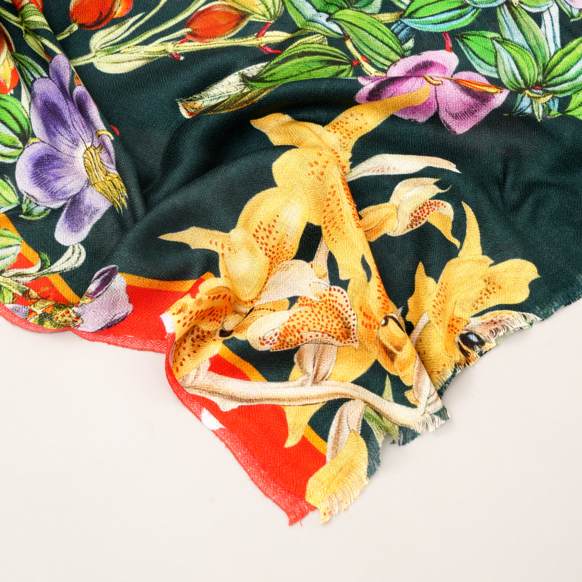 Midnight Bloom Bamboo Modal Stole
