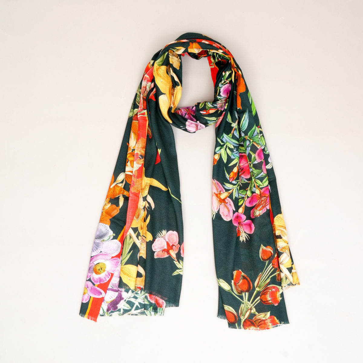 Midnight Bloom Bamboo Modal Stole
