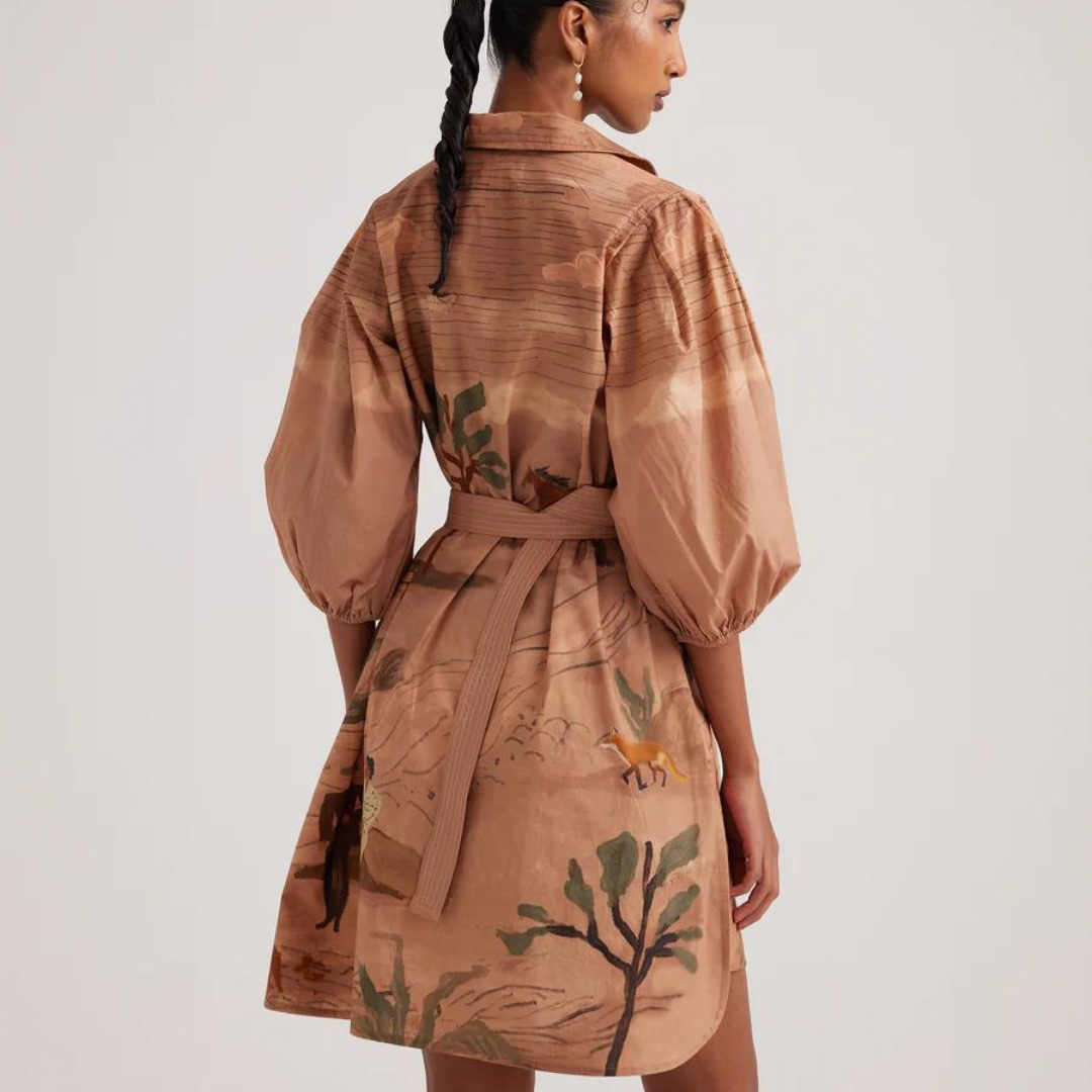 Poplin Belted Short Dress