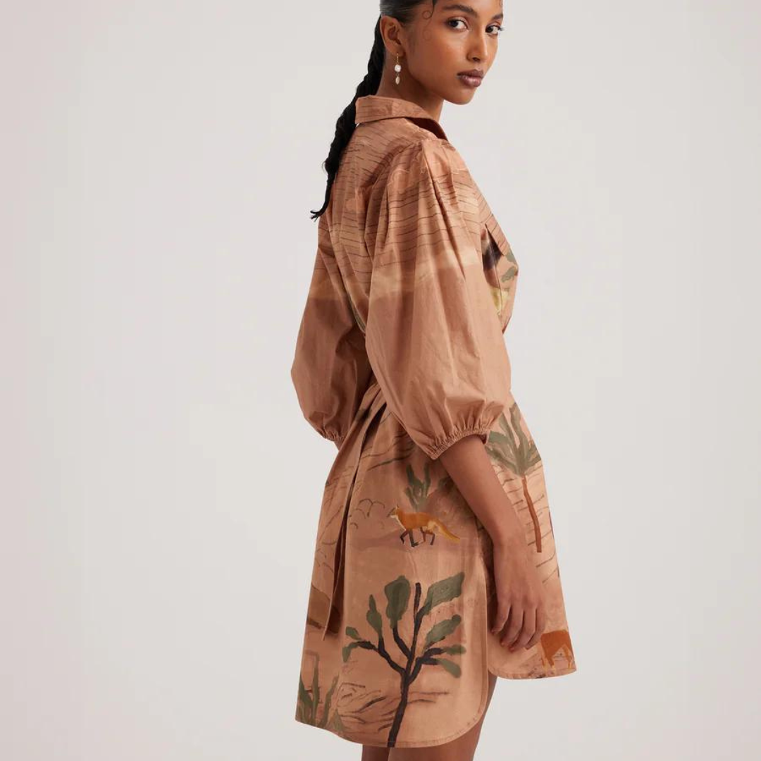 Poplin Belted Short Dress