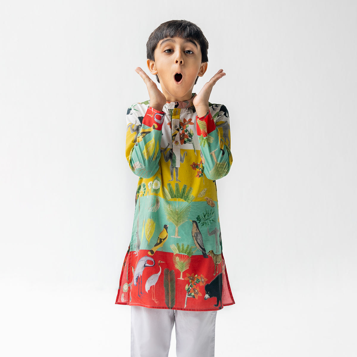 Chidiya Ghar Ki Sair Multi Kurta And Pyjama Set