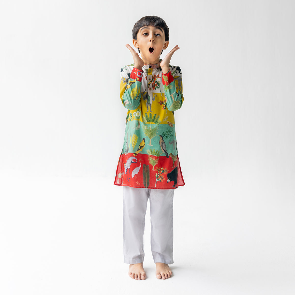 Chidiya Ghar Ki Sair Multi Kurta And Pyjama Set