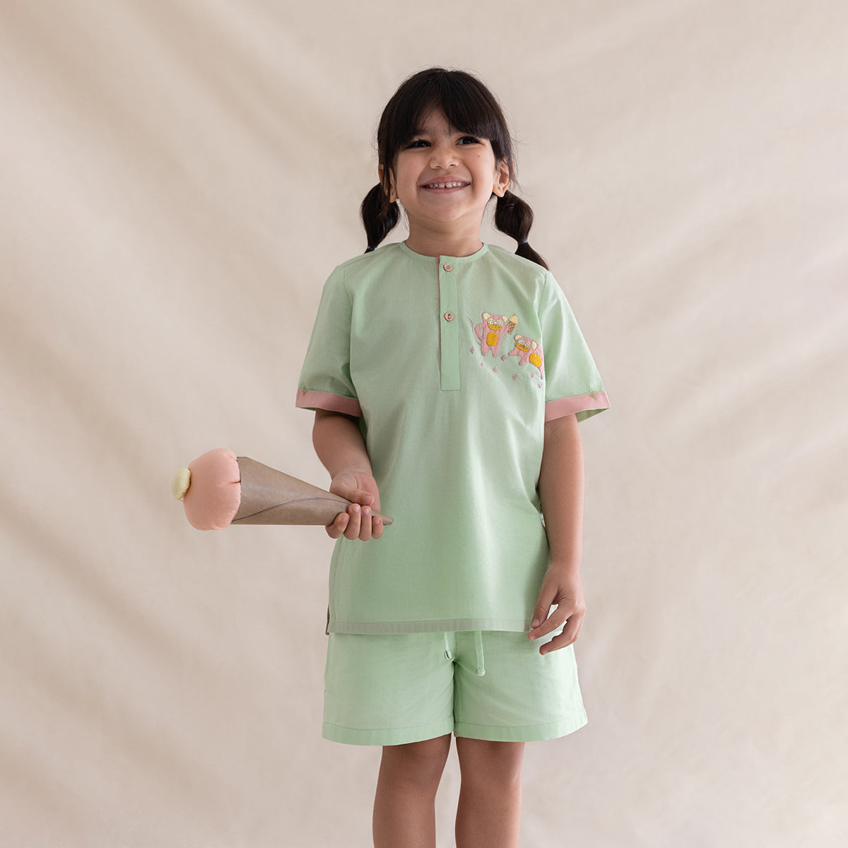 MINT SHORT KURTA & SHORTS