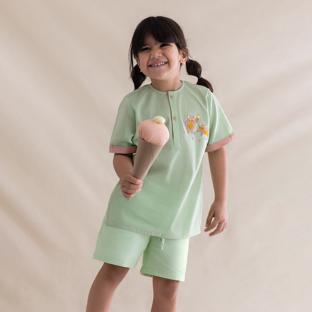 MINT SHORT KURTA & SHORTS