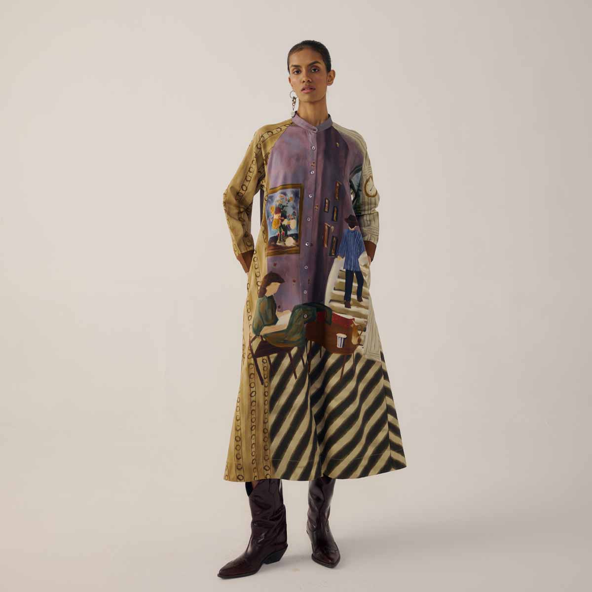 Living Room A-Line Long Dress