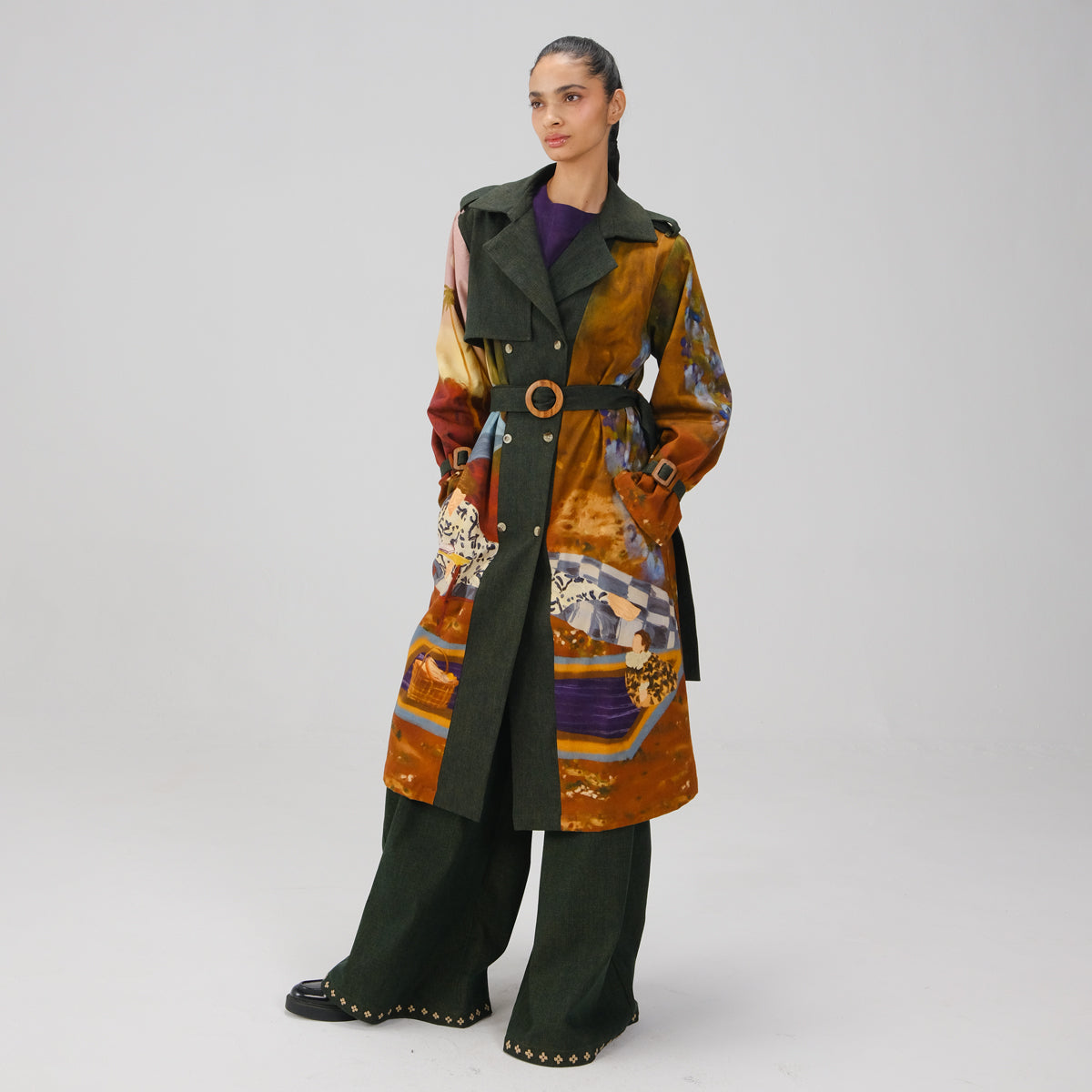 Lakeside Denim Trench Set