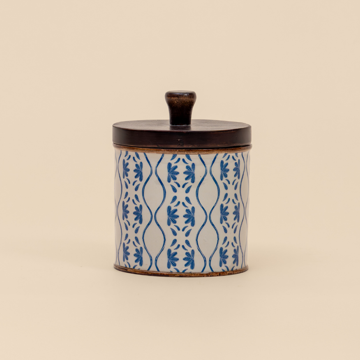 Frosted Wooden Storage Jars