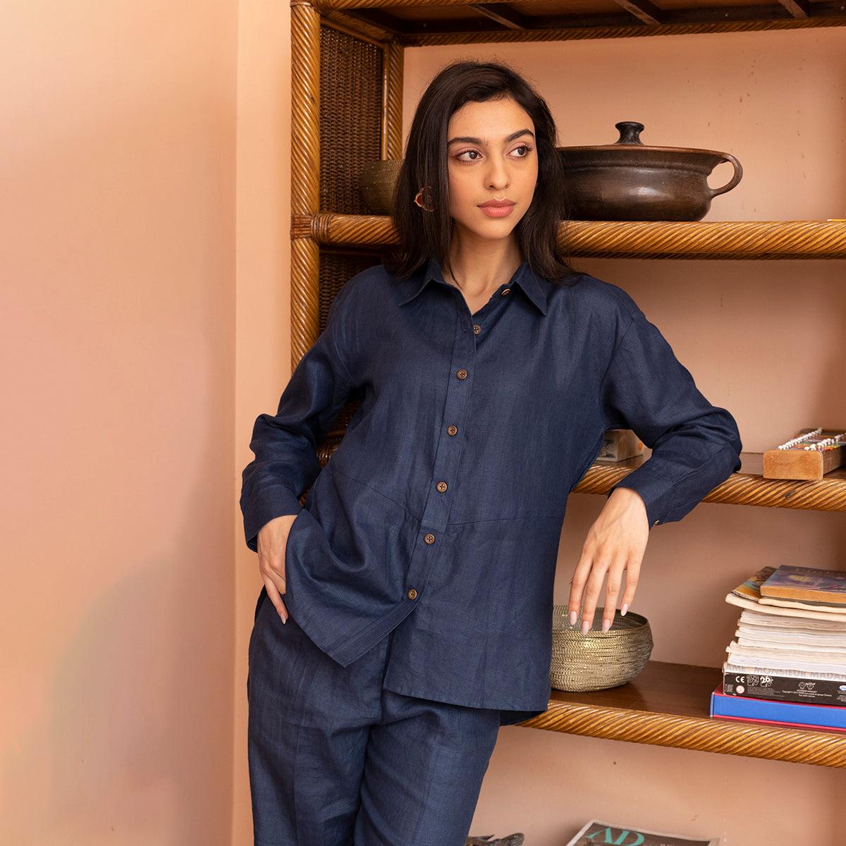 100% Hemp Pants - Navy