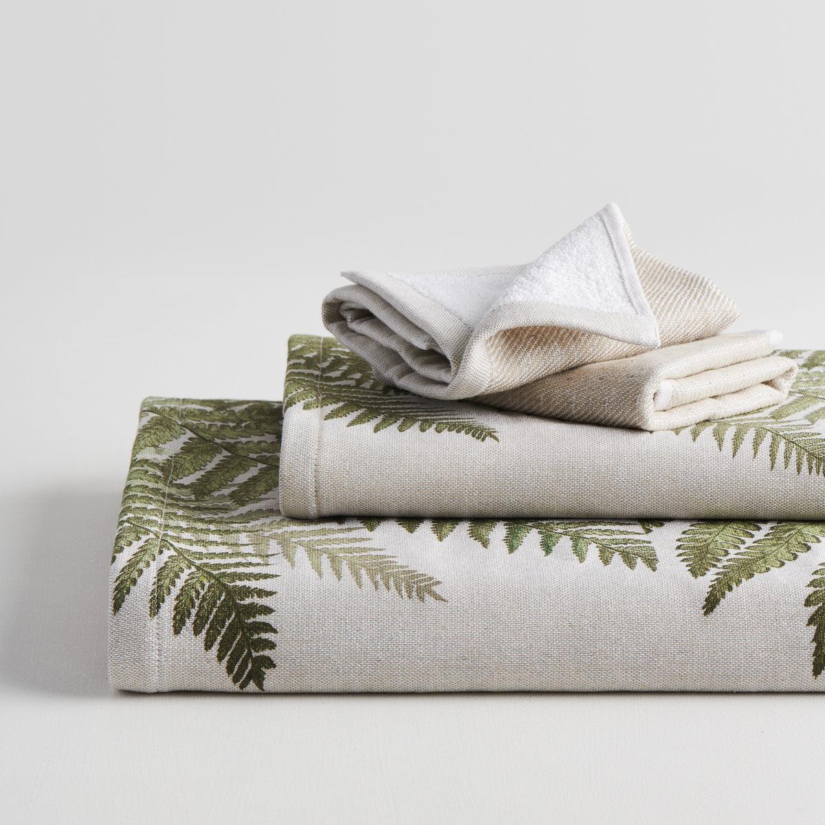 Fern Print | Cotton Bamboo | Hammam Terry | Towel