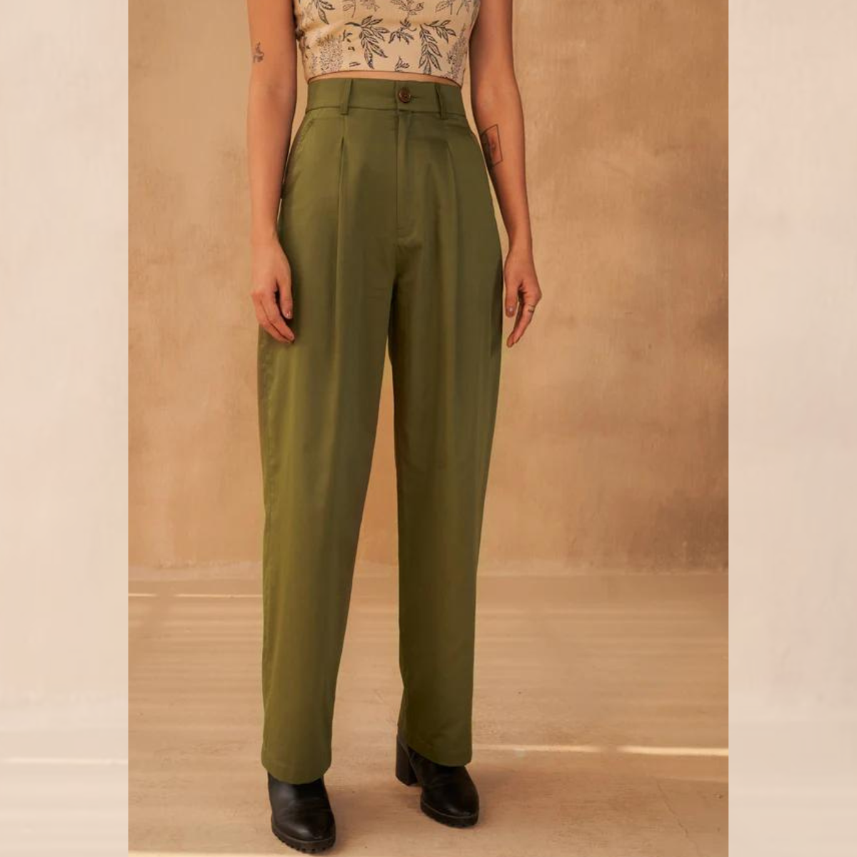 Leafy Beginnings Organic Cotton Trousers