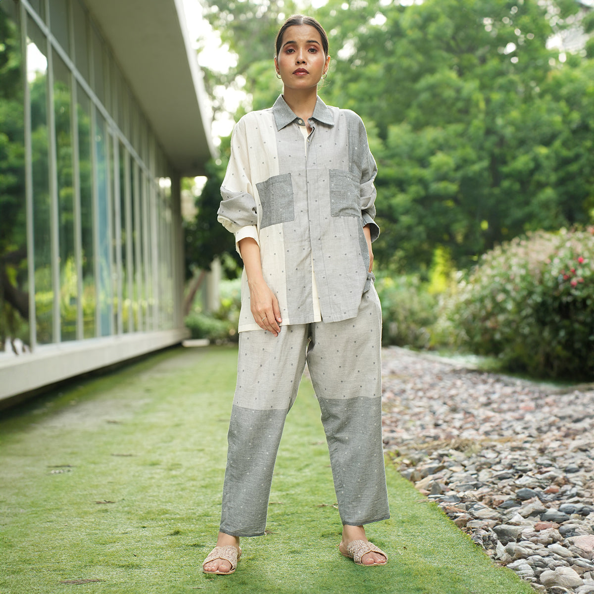 Duro Pants - Ecru and Grey