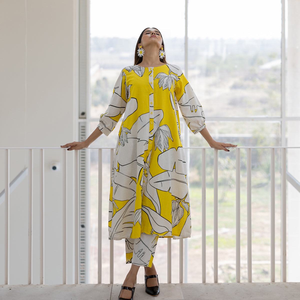 Plantain Orchard Button Down kurta set