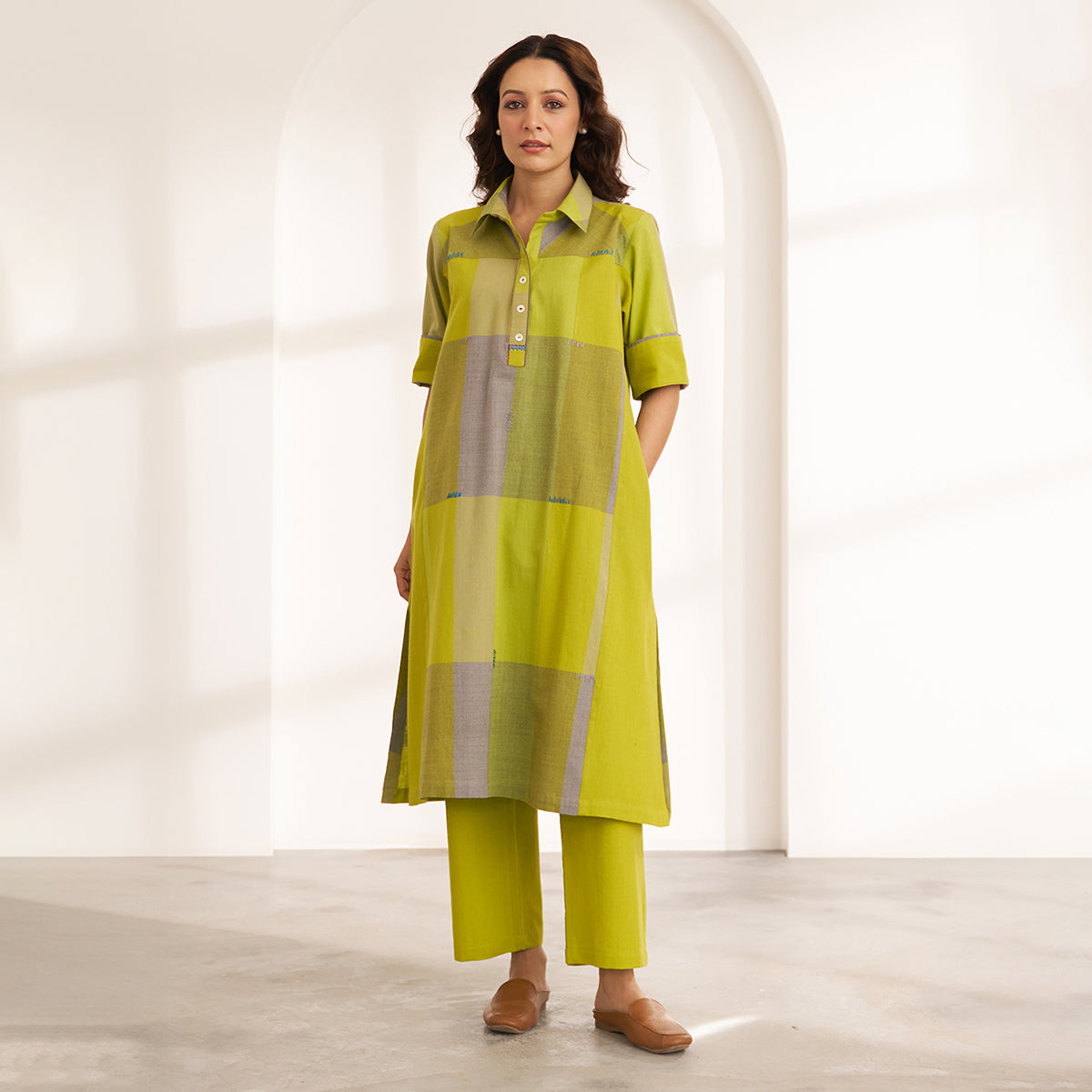 The Kochi Collared Tunic & Pants Set