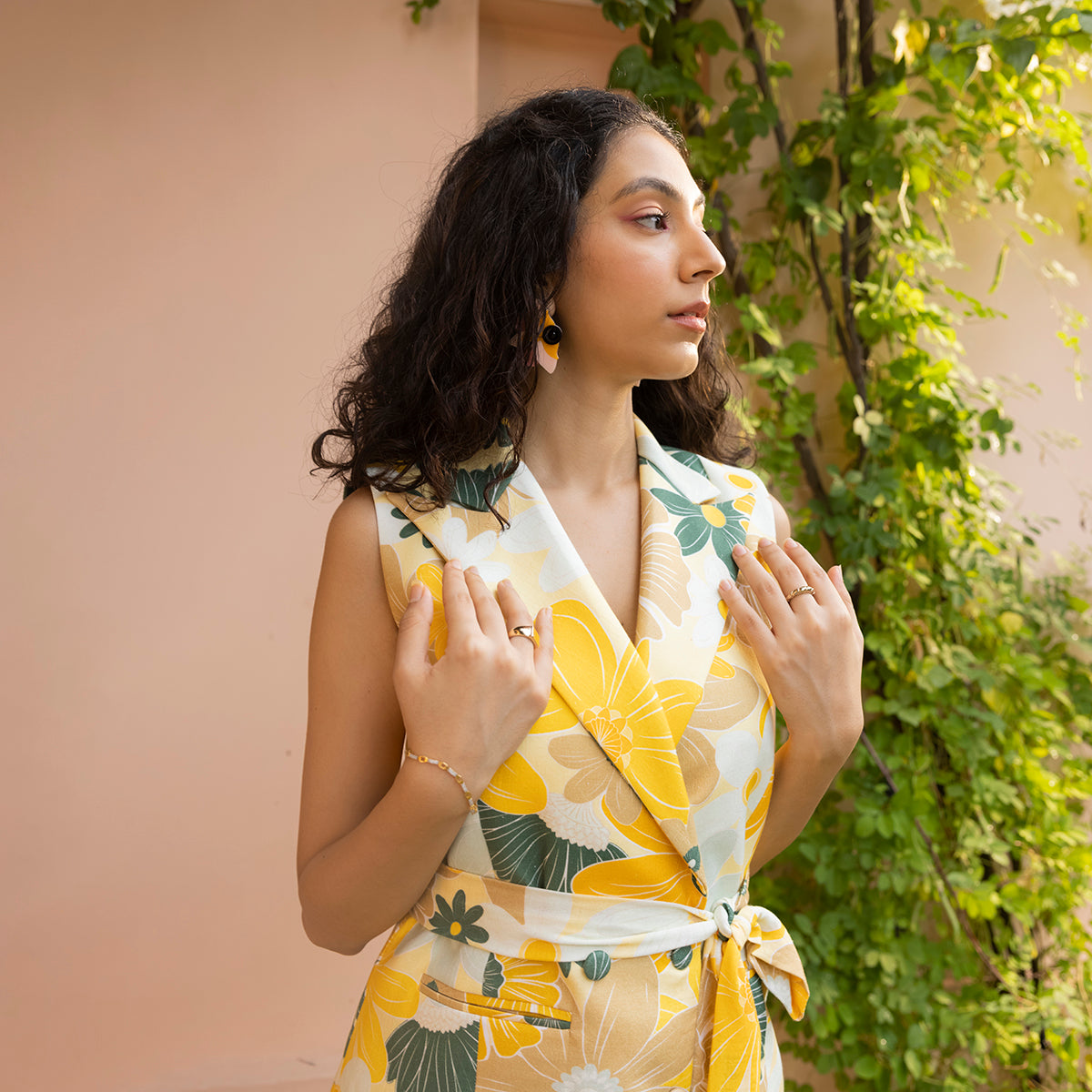 Wild Buds Blazer - Mosaic Yellow