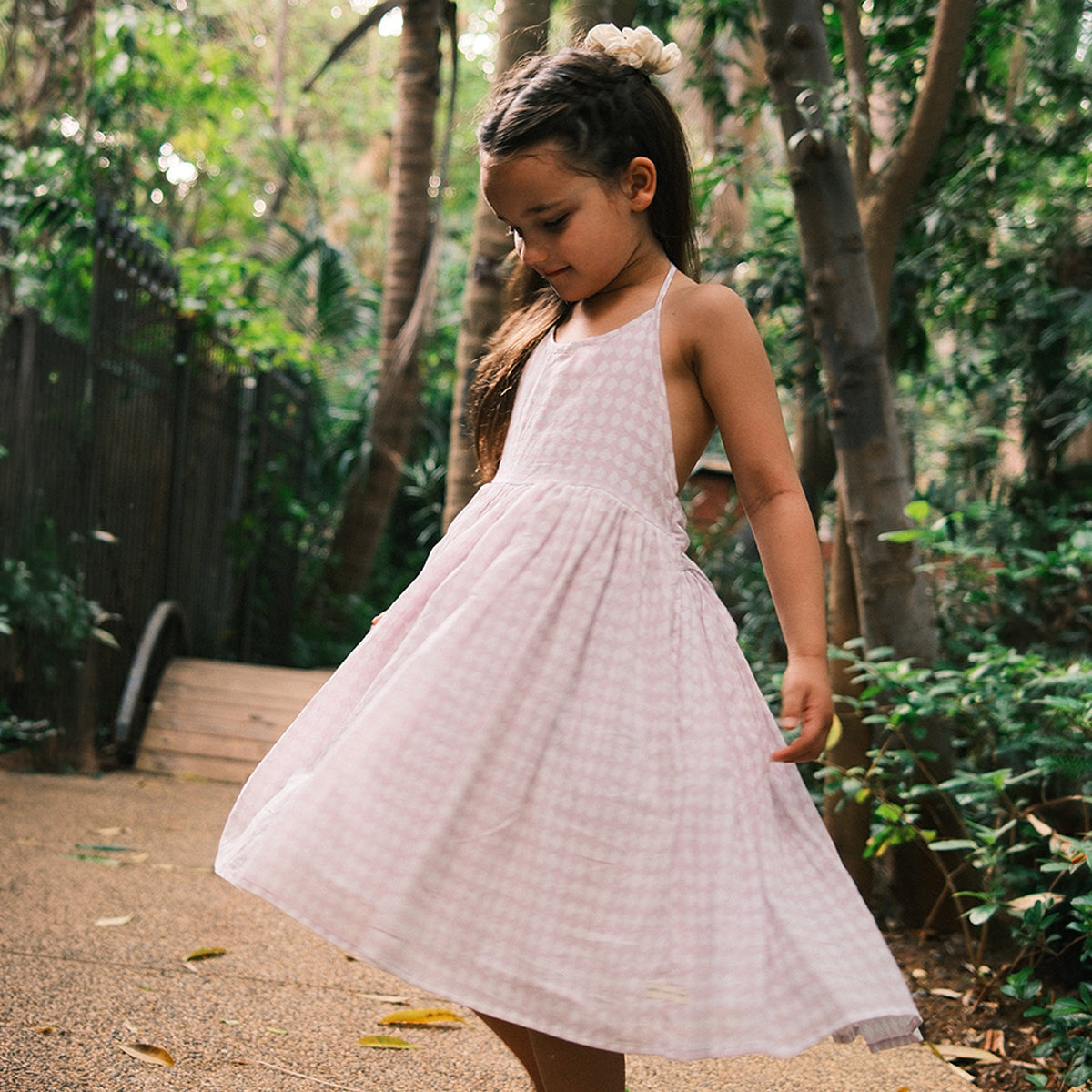 Bloom Dress In Lilac Rhombus