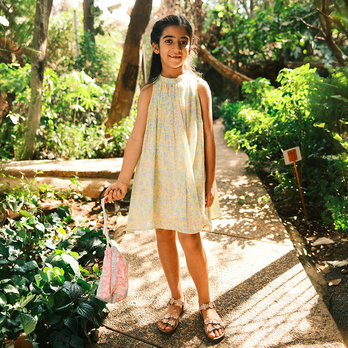 Kin Dress In Lemon Butterfly